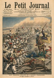 Den franska arméns elittrupper, franska främlingslegionen i Marocko, illustration från 