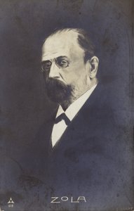 Emile Zola (1840-1902), fransk romanförfattare, journalist och dramatiker (litografi) av French School