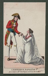 Kejsar Napoleon I enligt Madame de Polignac hennes mans nåd av French School