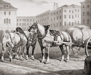 Engelska bondhästar, 1823 av French School