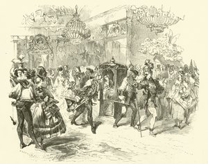 Madame Dubarrys ingång (gravyr) av French School