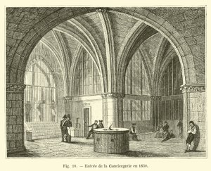 Ingången till Conciergeriet 1830 av French School