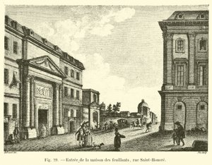 Ingång till feuillanternas hus, rue Saint-Honore av French School