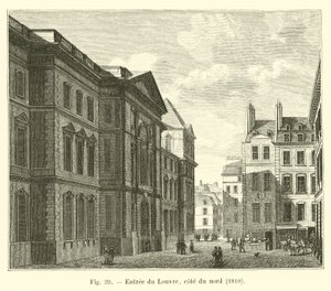 Ingången till Louvren, norra sidan, 1810 av French School