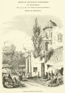 Ingång till Marseille-museet (gravyr) av French School