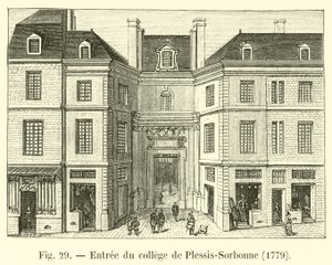 Inträde till college i Plessis-Sorbonne, 1779 av French School