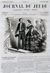 Avsnitt av romanserien Greven av Monte Cristo (Monte Cristo) - i "" Le Journal du Jeudi"" från 1860-10-14 av French School