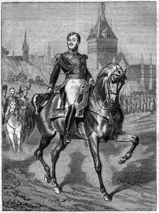 Ridsporträtt av general Jean Rapp (1771-1821) - Jean comte Rapp General francais (1772 -1821) - i "History of the empire following the history of the consulat" av Adolphe Thiers -1879 - privat samling av French School