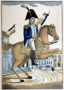 Ridporträtt av general Lafayette, överbefälhavare för Frankrikes nationalgarde av French School