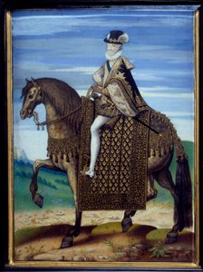 Ridsporträtt av Henri IV (1553-1610) av French School