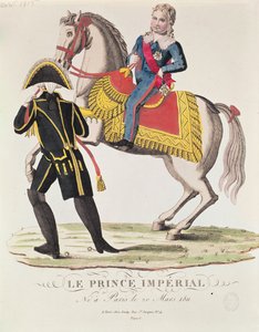 Ryttarporträtt av Napoleon II (1811-32) kung av Rom, april 1815