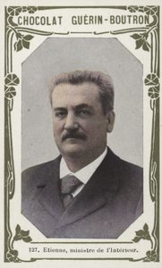 Etienne, inrikesminister (färgad bild) av French School