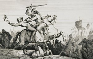 Eudes (860-98) i strid mot normanderna, från 