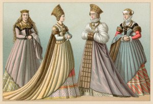 Europa XVIth Cent Dräkt av French School
