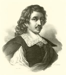 Eustache Le Sueur eller Lesueur, porträtt (gravyr) av French School