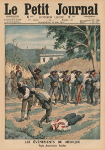 Händelser i Mexiko, skjutning av tre amerikaner, framsidans illustration från 