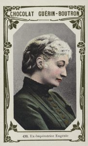 Ex-Imperatrice Eugenie (färgad bild) av French School