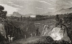 Utgrävning som leder till resterna av Herculaneum av French School