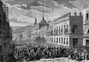 Expedition till Mexiko (1861-1867): inträde av general Francois Achille Bazaine (Francois-Achille) av French School