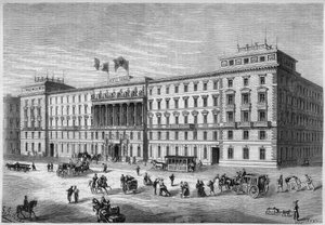 Exteriör vy av Hotel Donau i Wien, Österrike av French School