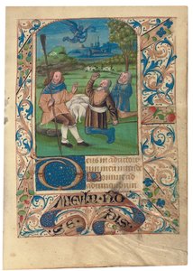 F. 37 Kungörelse för herdarna, c.1480 av French School