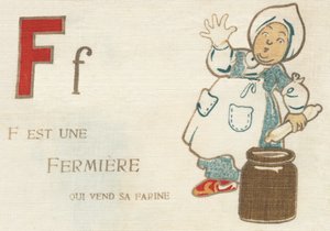 F är en bonde som säljer sitt mjöl. av French School