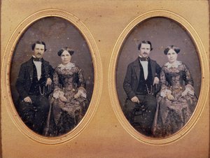 Familjegrupp, ca 1840 (daguerreotypi) av French School