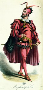 Klänningsdräkt för Mephistopheles, från LArt du Travestissement av Leon Salut, 1885 av French School