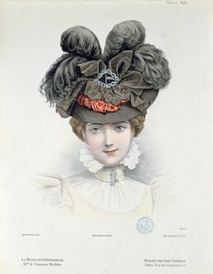 Modetallrik från La Modiste Universelle, februari 1898 av French School