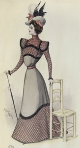 Modetallrik, illustration från La Nouvelle Mode, 1897 av French School