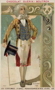 Moderikt klädd man, 1792 av French School