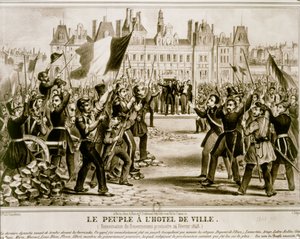 Februarirevolutionen 1848 (litografi) av French School