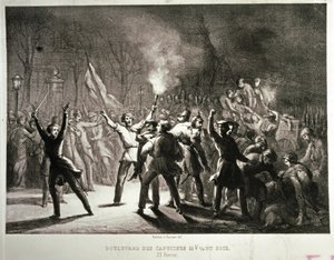 Februarirevolutionen 1848 (litografi) av French School