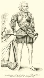 Fernand Cortez (gravyr) av French School