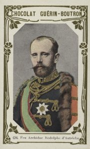 Framlidne ärkehertig Rudolf av Österrike (färgat foto) av French School