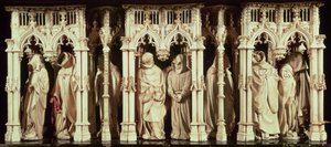 Figurer av munkar från Filip den djärve, hertig av Bourgogne (1342-1404), grav av Jean de Marville (d.1389), Claus Sluter (d.14056) och Claus de Werve (c.1380-1439), beställda för klostret o av French School