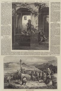 Fine Arts, utställningen på Louvren (gravyr) av French School