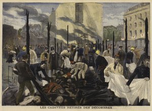Brand vid Bazar de la Charite, Paris, 1897 av French School