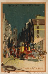 Brandbil (chromolitho) av French School