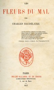 Första upplagan av Les Fleurs du Mal av Charles Baudelaire av French School
