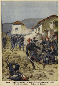 De första fientligheterna under det grekisk-turkiska kriget, 1897 av French School
