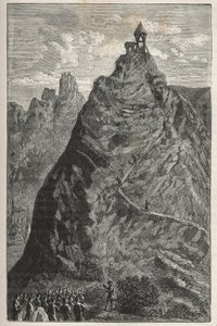 Florin Perier gör experiment med Torricelli vid toppen av Puy de Dome, 19 september av French School
