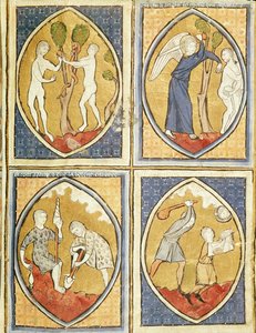 Fol.93r Berättelsen om Adam och Eva, från Image du Monde av French School