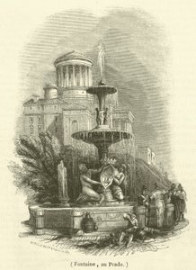 Fontaine, au Prado (gravyr) av French School