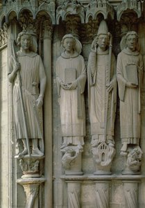 Fyra martyrhelgon, katedralen i Chartres, ca 12120 (sten) av French School