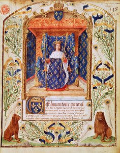 Fr 2705 f.C. Frontispice till en inventering av skatten som tillhörde Karl V av Frankrike, 1379 av French School