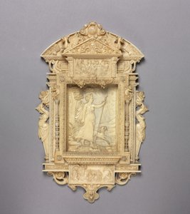Inramad relief av jägaren Diana, c.1850 av French School