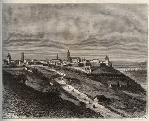 Frankrike, Champagne-Ardenne, Haute-Marne (52), Langres - gravyr i "La France illustrée: geografi, historia, statistisk administration" av V.-A. Maltbrunt. 1884 av French School