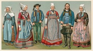 Frankrike kostym av French School