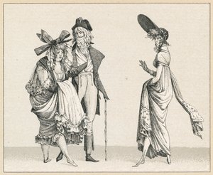 Ufaransa XVIIIth Cent Costumeswed av French School
